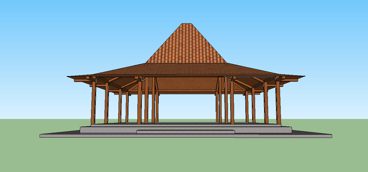 Gambar Sketsa Rumah Adat Drawing tongkonan house in coreldraw x8 - OkePak