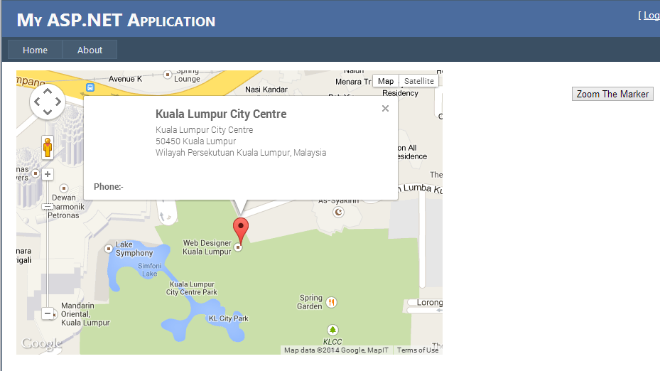 Google Map API Zoom The Marker Example Developer Note