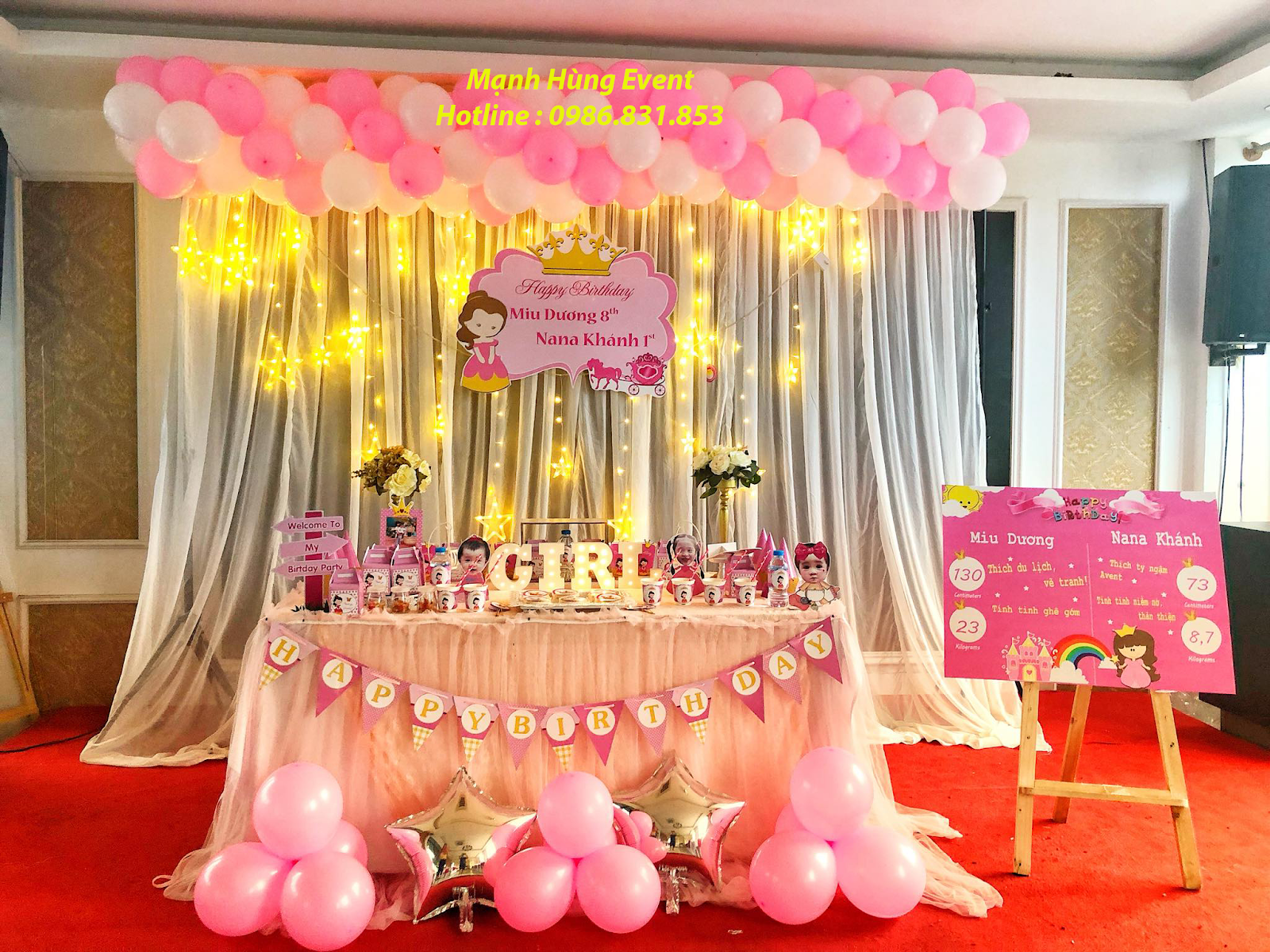 Sinh nhật cho bé Miu Dương  Na Khánh tại Aquaria Palace  Dịch vụ trang  trí sinh nhật tại Hà Nội