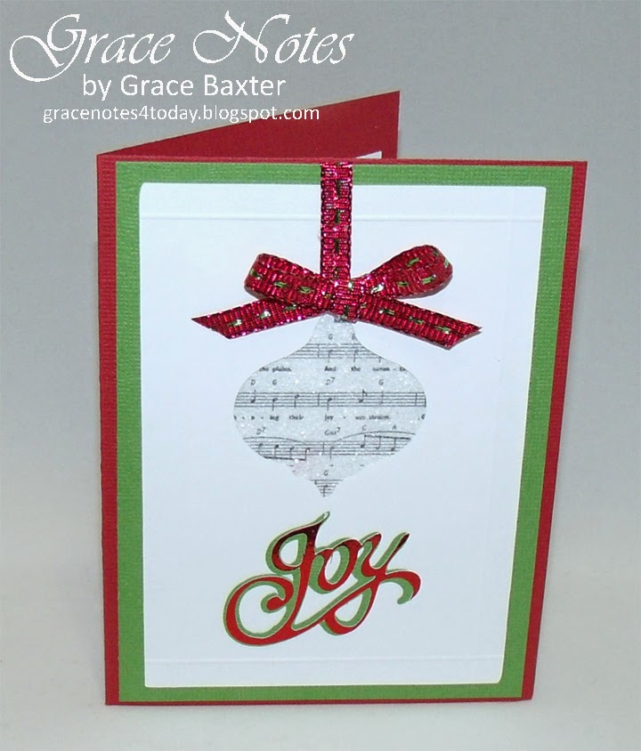 musical ornament card, by Grace Baxter