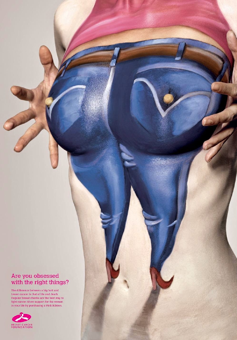 Body painting contre le cancer du sein   Breast Cancer Foundation