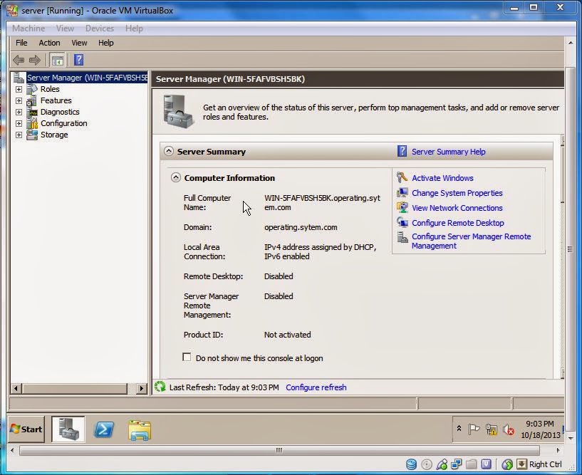 How to Create a Windows Server 2008 Using VirtualBox