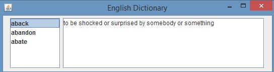 Joy Of Java: Simple English Dictionary With JList