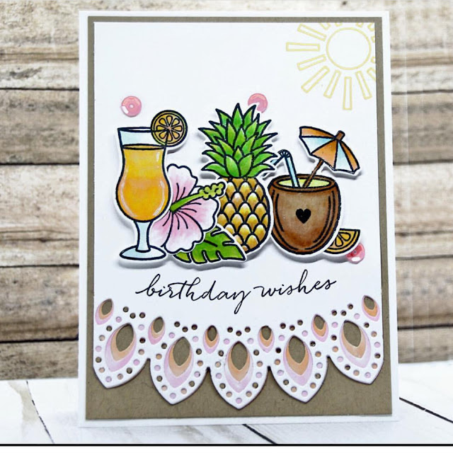Sunny Studio Stamps: Tropical Paradise Customer Card Share by Susie Moore