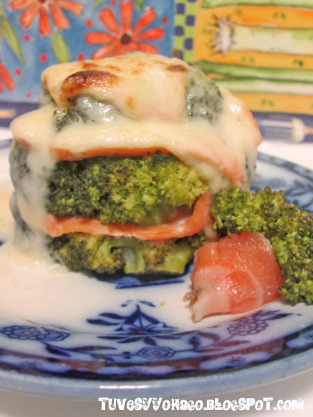 Timbal DE Brócoli Y Salmón Ahumado AL Gratén