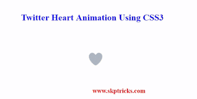twitter heart animation, twitter like heart animation, twitter heart animation css