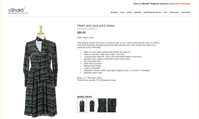 eShakti Heart and Soul custom dress