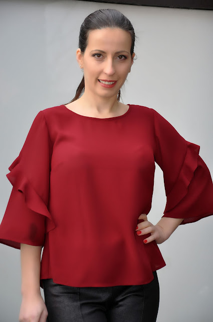 Calcedonia Sewing: Bridget top with mid spiral sleeve by Designer ...
