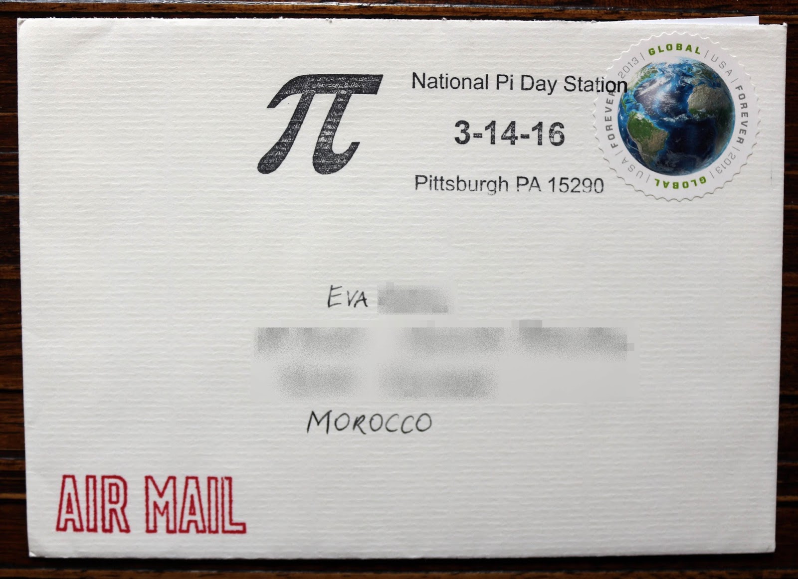 Mail adventures approximation of pi day mail