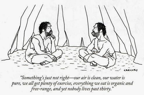 "Coś jest nie tak. Mamy czyste powietrze, nasza woda jest krystaliczna, mamy bardzo dużo ruchu, odżywiamy się tylko w sposób naturalny - bez polepszaczy - a jednak nikt z nas nie żyje dłużej niż do 30-tki!