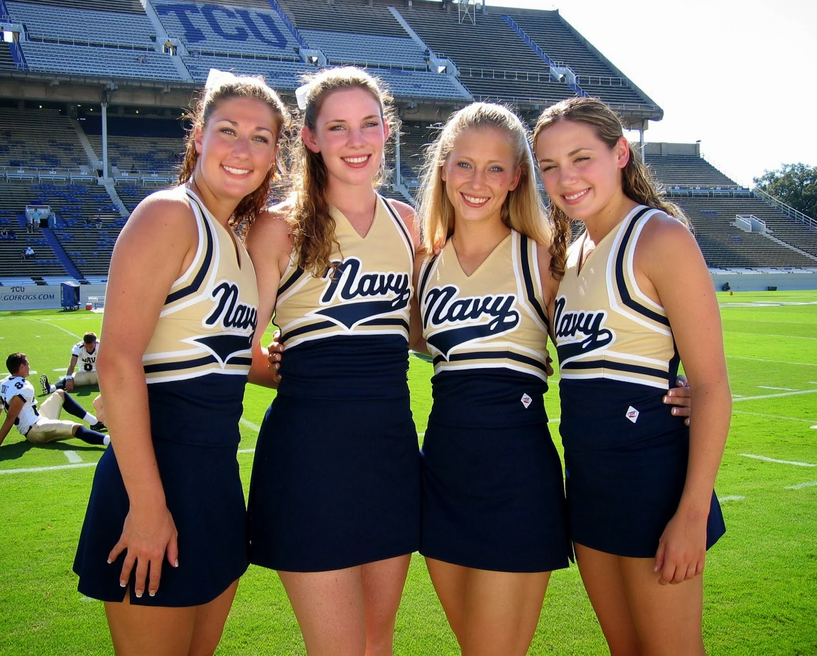 these Navy girls are happy with that TD 