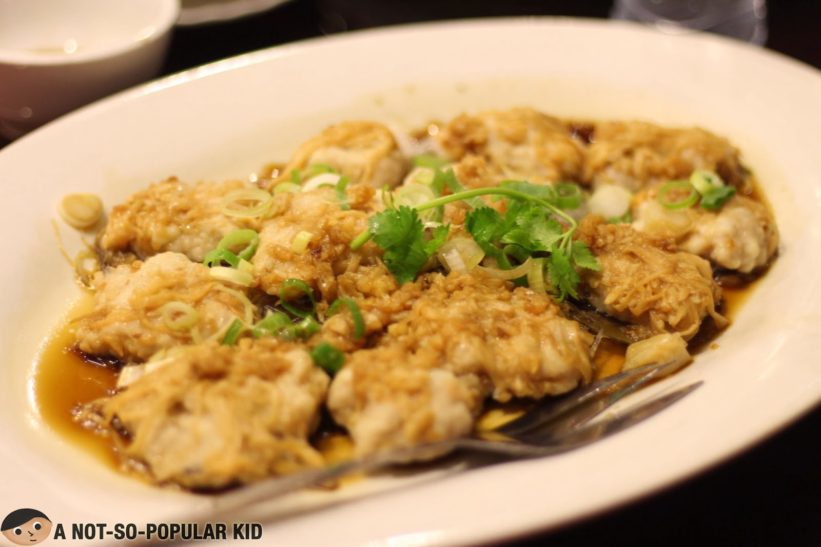 Uno's Steamed Stuffed Scallop with Golden Mushroom