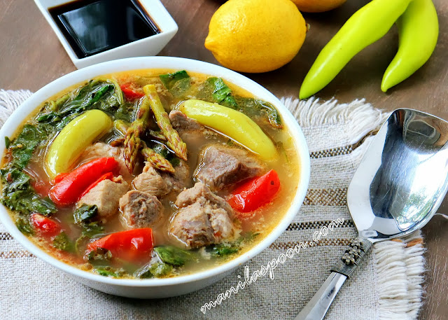 Gluten-free, low-carb and paleo-friendly is this delicious lemony pork soup with asparagus and spinach! The fresh lemon juice adds freshness and tang to this protein-packed soup.