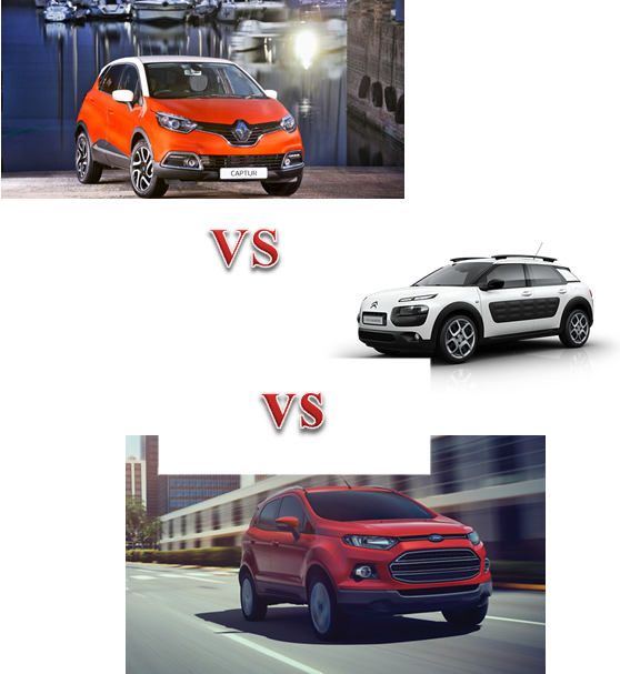 Comparison Ford Ecosport Vs Renault Captur Vs Citroen C4 Cactus Torquesteer