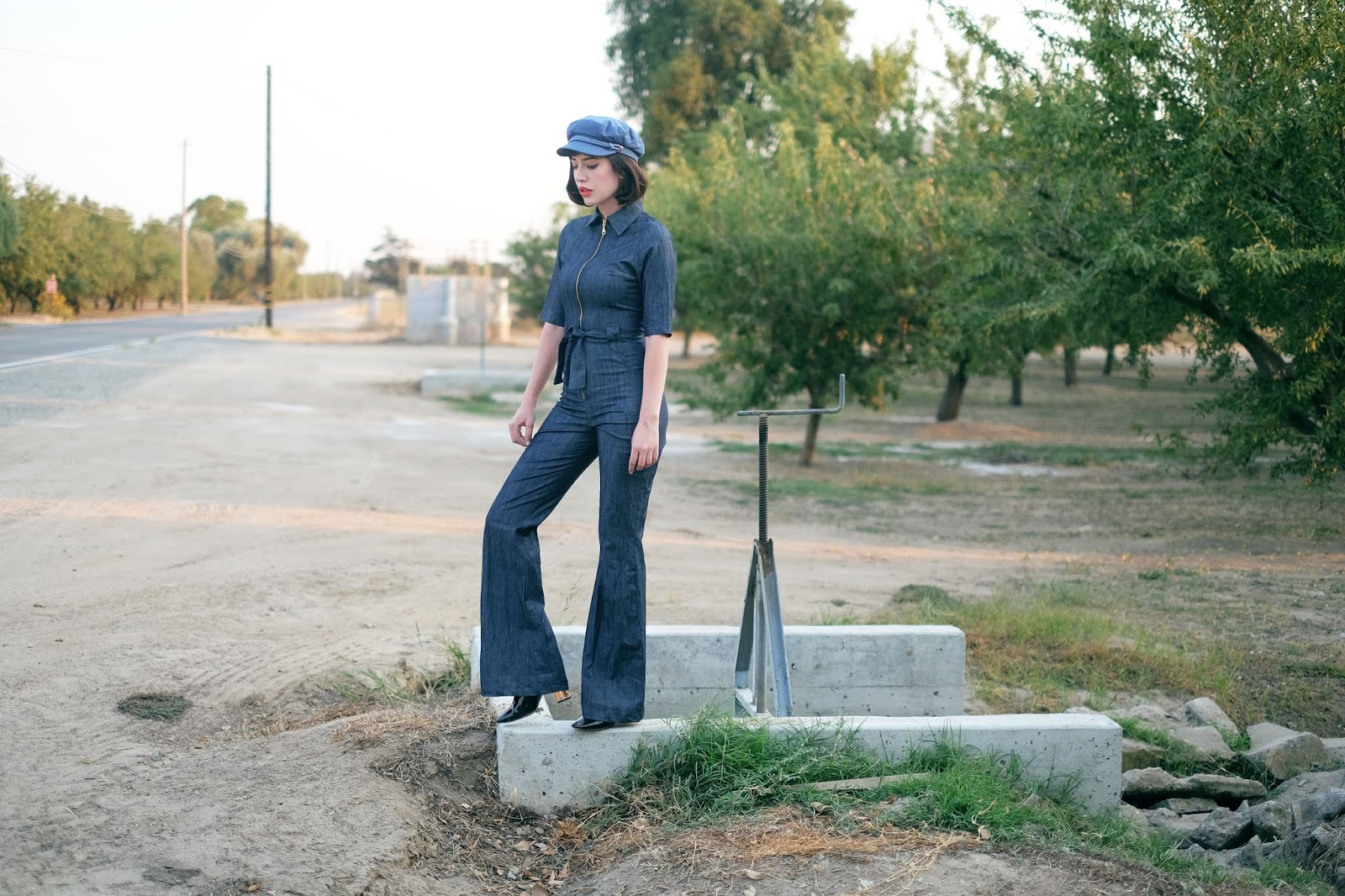 Denim Jumpsuit & Boots // A Fashion Nerd, A Colorful Fashion Blogger