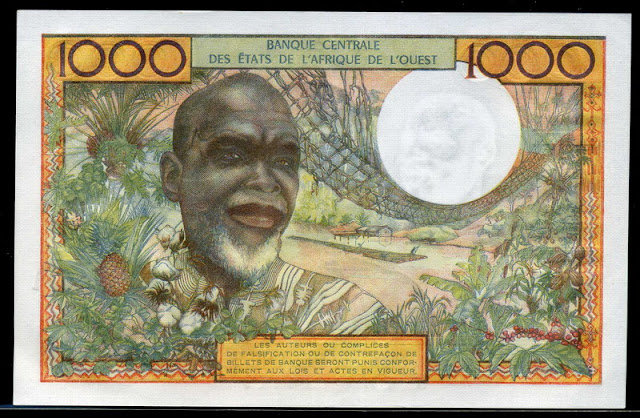 African States money currency Franc CFA banknote