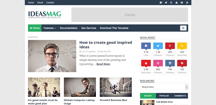 Ideas Mag Free Blogger Template