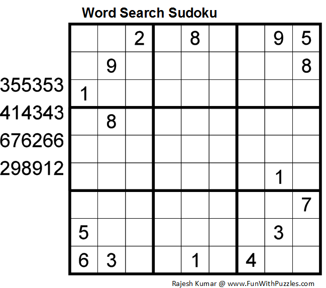 Word Search Sudoku (Daily Sudoku League #87)