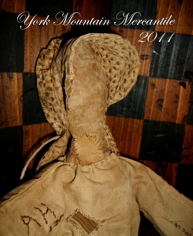 The York Mountain Mercantile Prairie Doll...belonging to A.H. 1791
