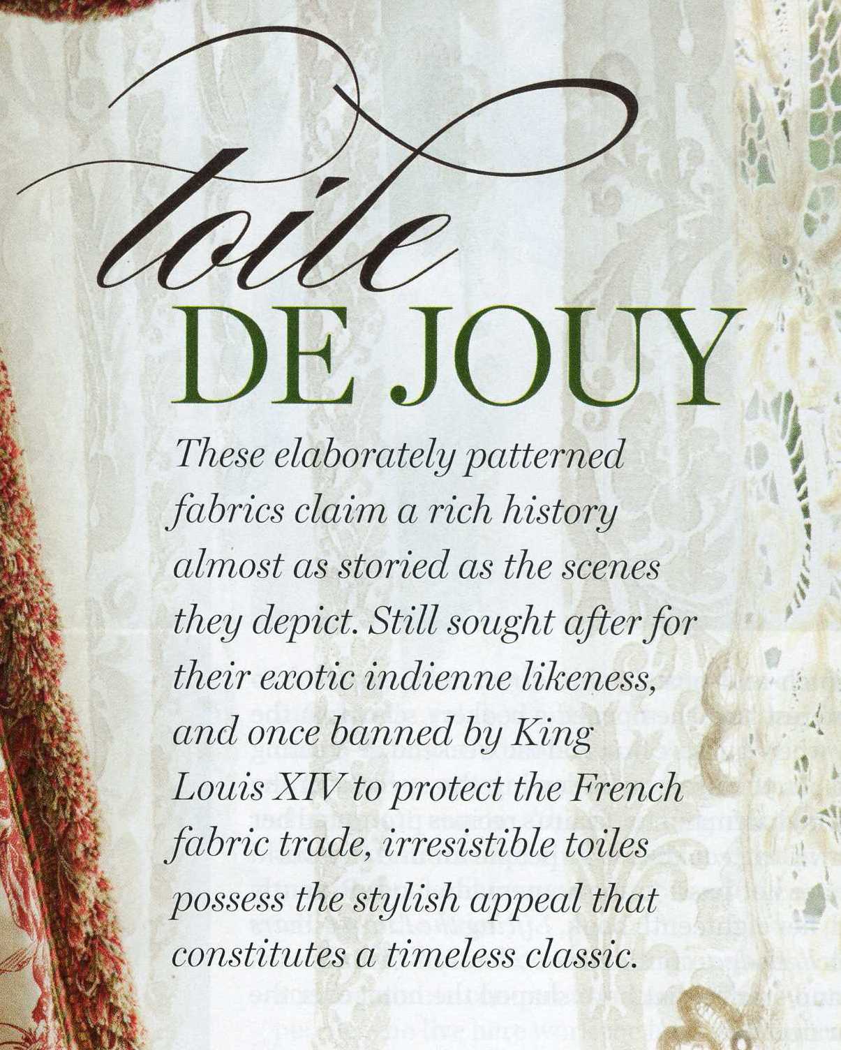 The Storied History of Toile de Jouy Fabric