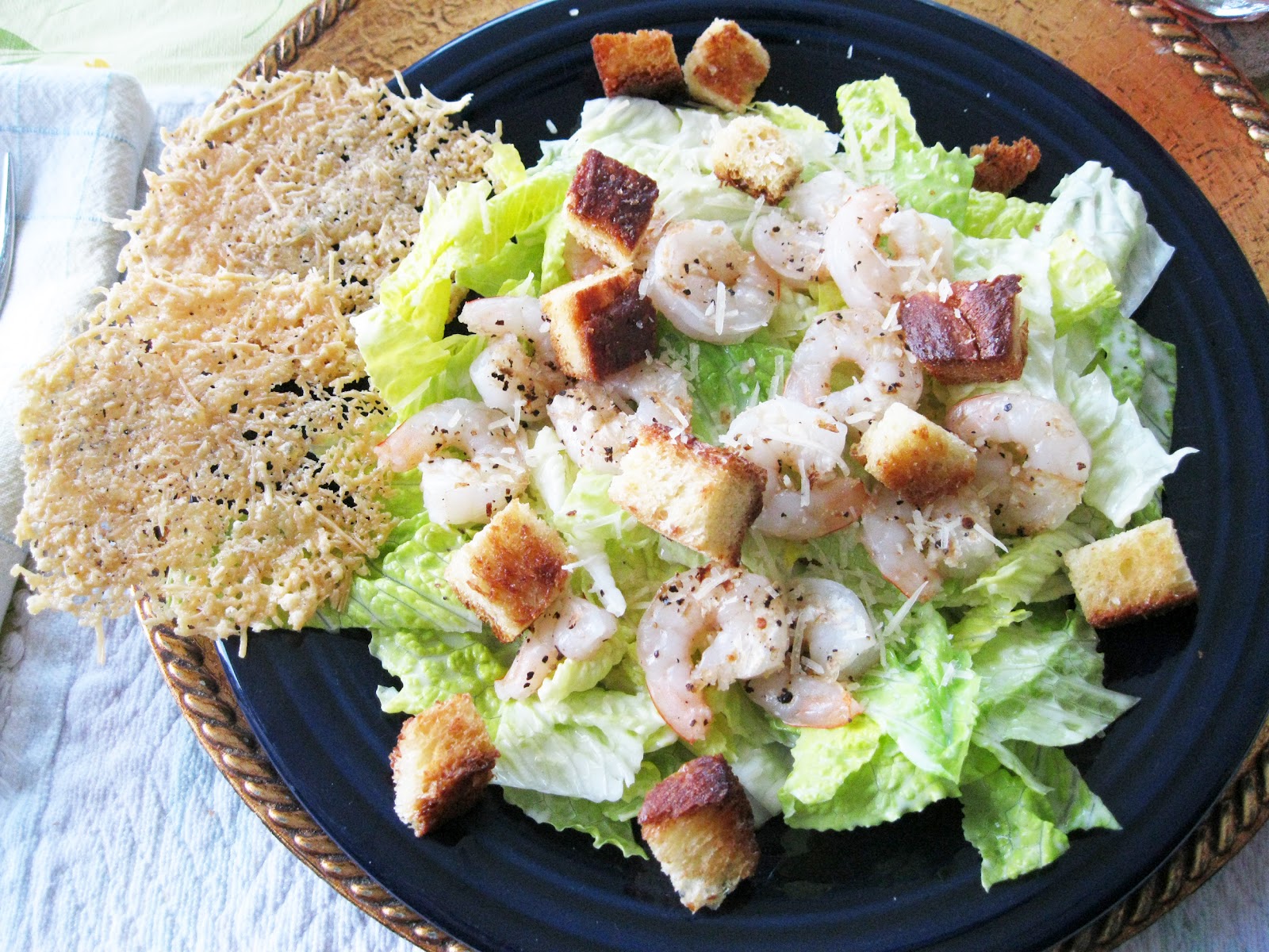Healthy You Quick & Easy CaesarStyle Salad with Crispy Parmesan Rounds