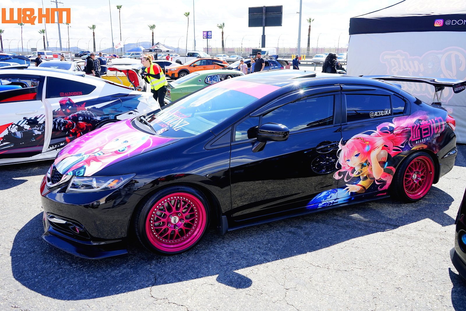 Chic Itasha Show Car at Racewars Car Show Fontana 2020, by