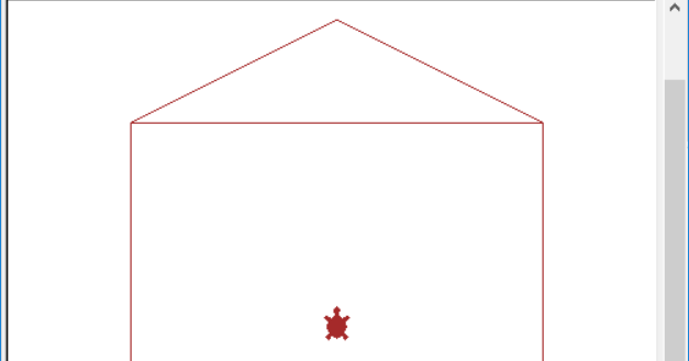 【Python】簡単な家を描きました【タートルグラフィックス】 | 特訓中 image.
