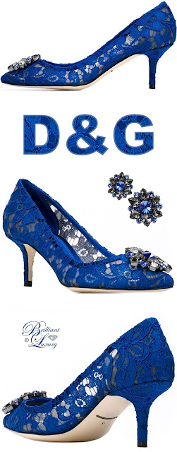 ♦Dolce & Gabbana blue lace Bellucci pumps #pantone #shoes #blue #brilliantluxury