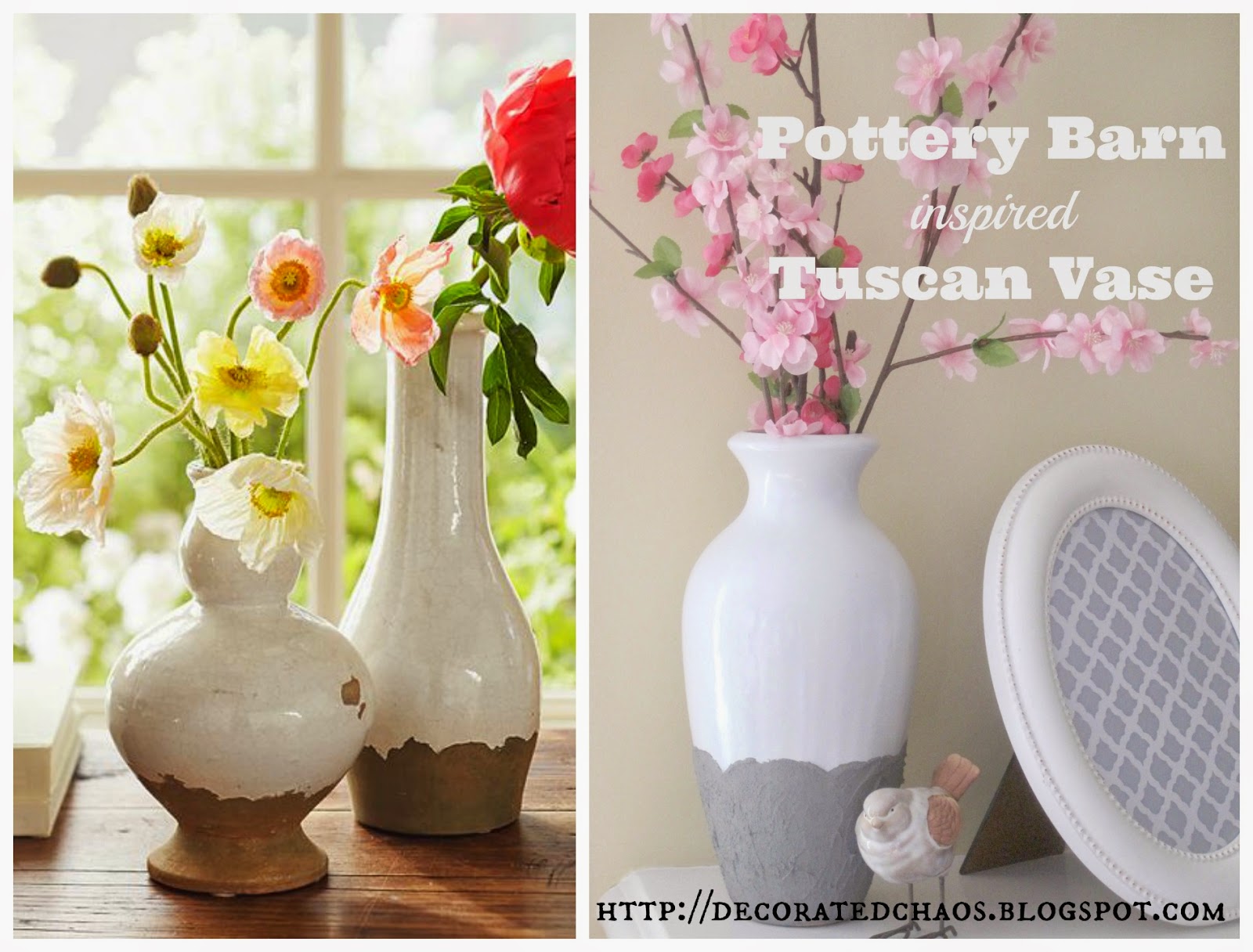 Decorated Chaos DIY Pottery Barn Inspired Tuscan Vase