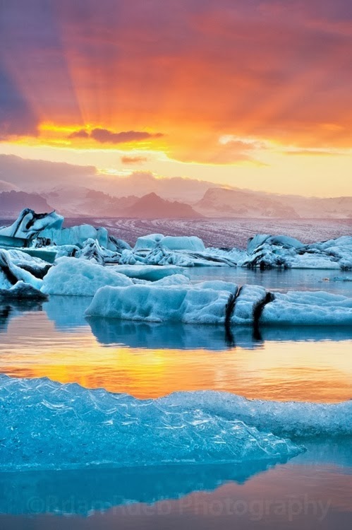 Fire and Ice Sunset, Iceland | Fantastic Materials