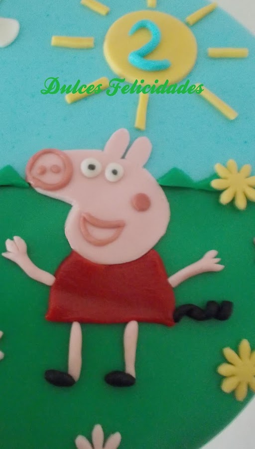 Tarta fondant Peppa Pig sencilla