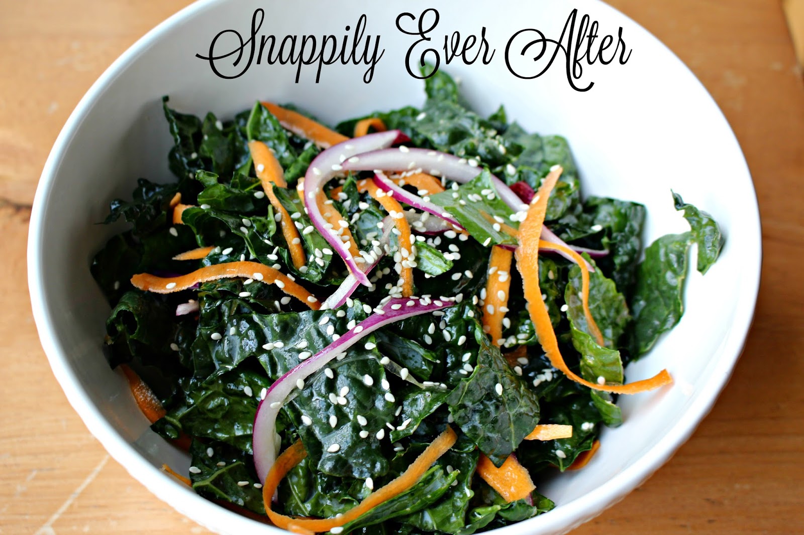 Snappily Ever After Sesame Kale Salad
