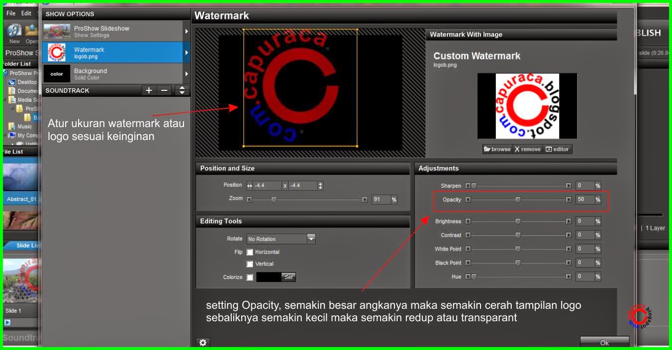 cara memasang watermark di video