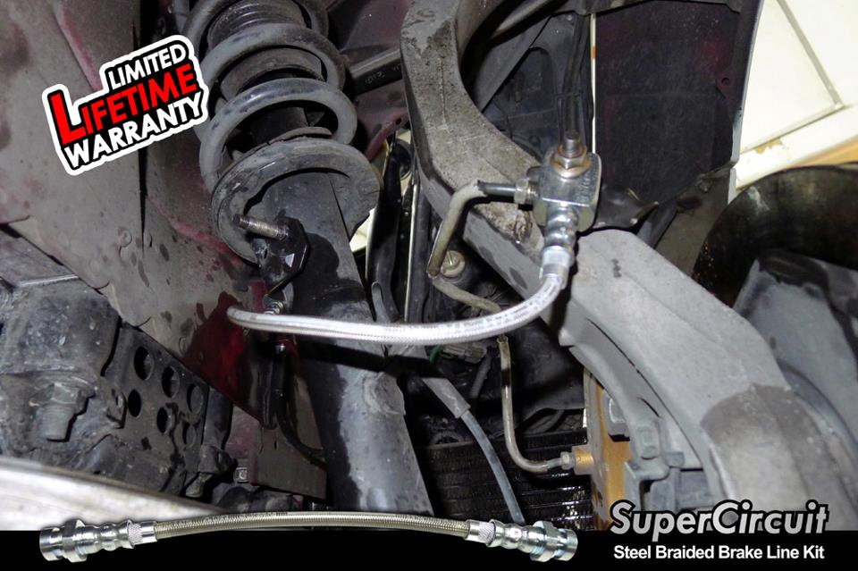 SUPERCIRCUIT Steel Braided Brake Lines Nissan Fairlady 350Z Steel Braided Brake Line Kit