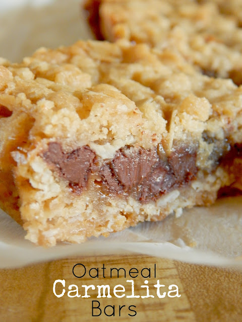Oatmeal Caramelita Bars...chewy, creamy, salty, perfection!  The ideal dessert bar for bake sales, famity gatherings or any event! (sweetandsavoryfood.com)