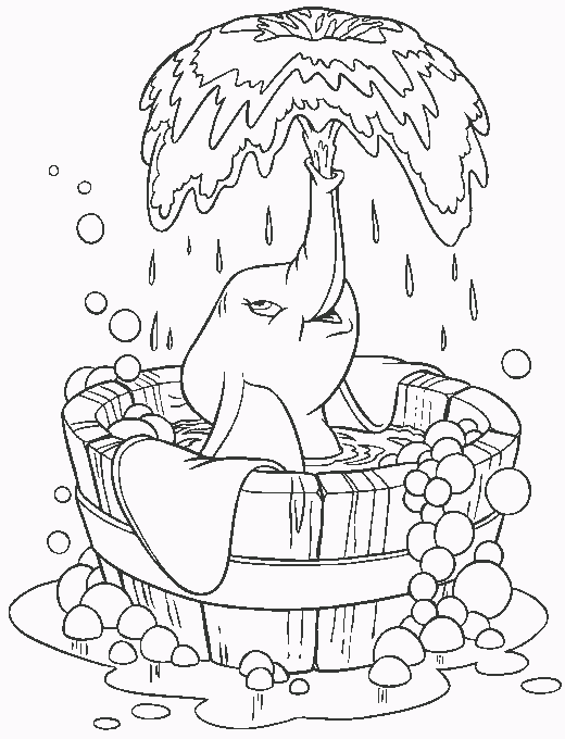 baby disney coloring pages dumbo - photo #17