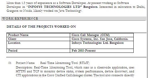 resume for jobs examples