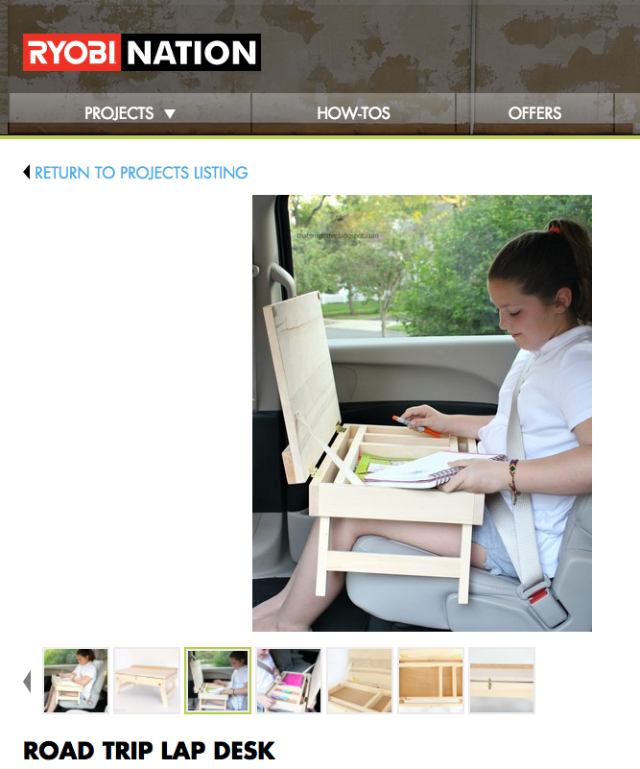That's My Letter DIY Road Trip Lap Desk & Giveaway