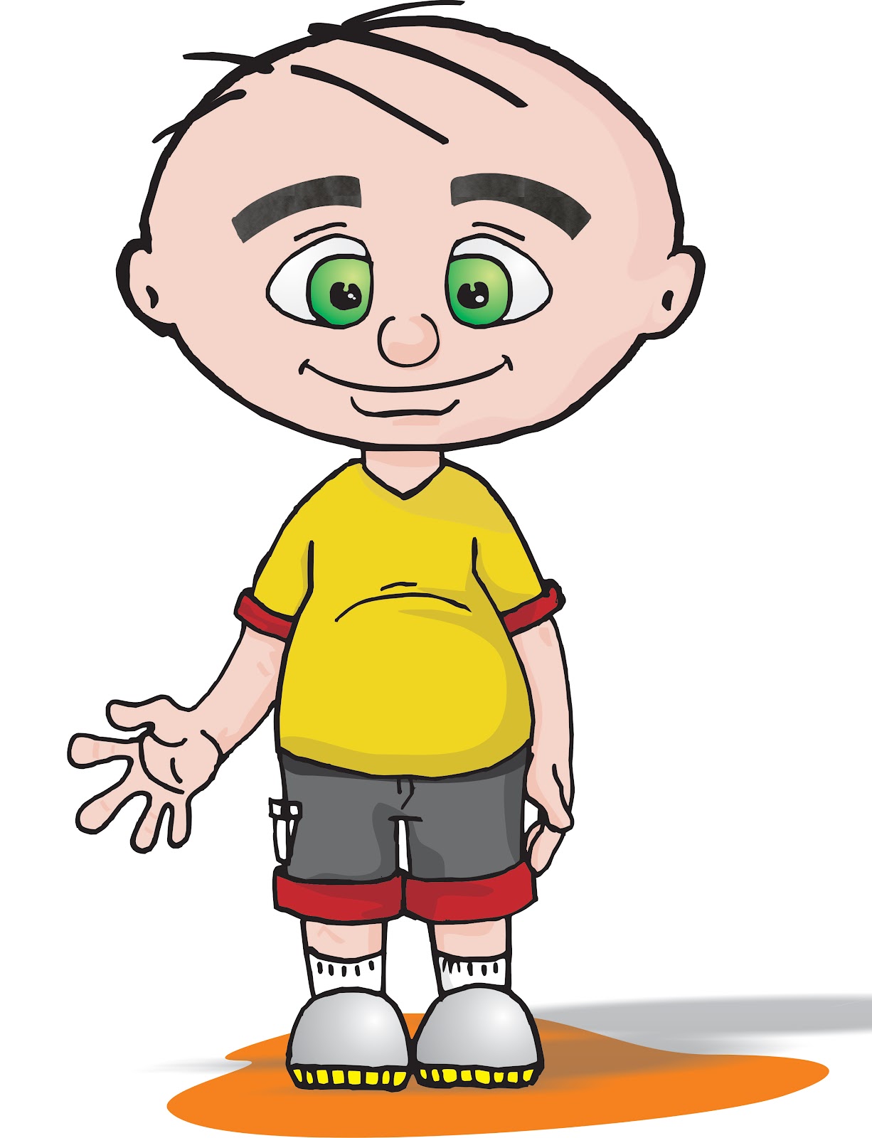 Лысый мальчик рисунок