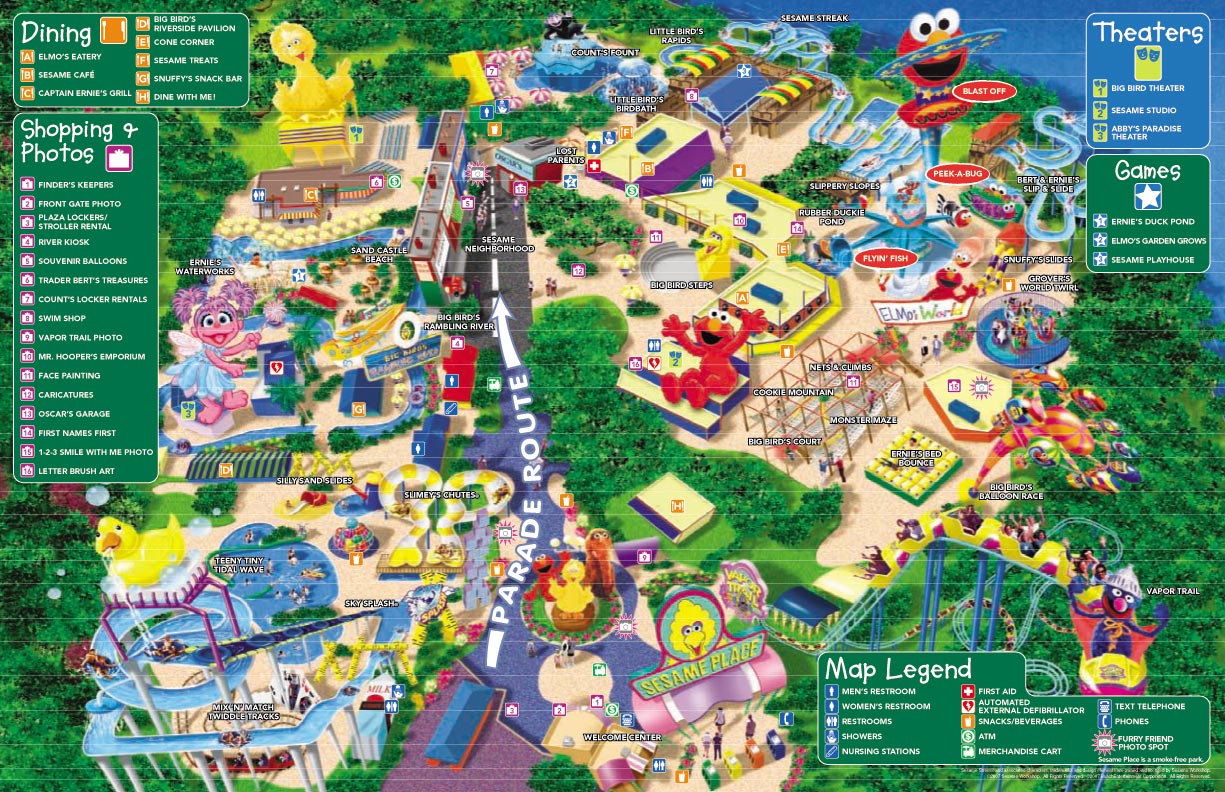 Big Bird Bridge 2007 Park Map Big Bird Bridge 2007 Park Map