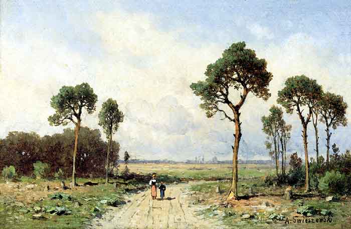 Landscape Paintings by Aleksander Świeszewski ( 1839- 1895)