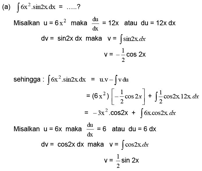Menghitung Integral Dengan Memakai Rumus Integral Parsial