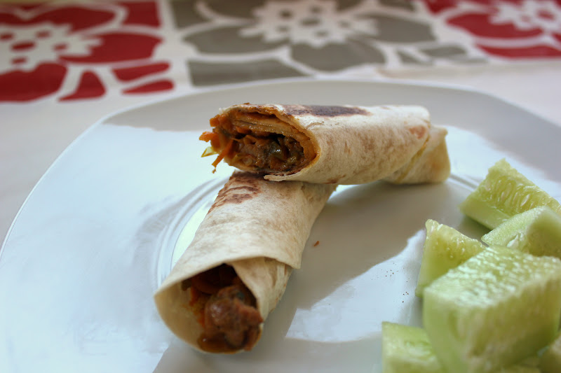 Burritos de zanahoria y pollo Cocinando con las Chachas