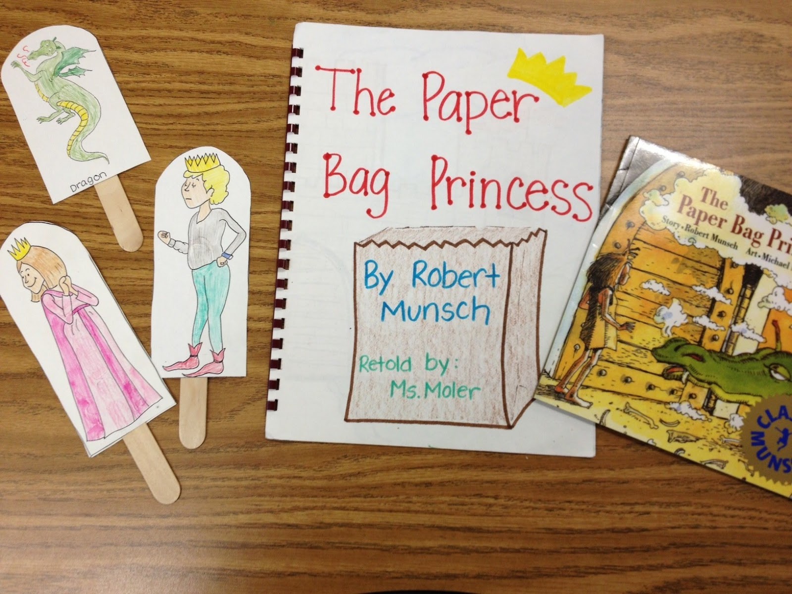 paper bag princess puppet templates