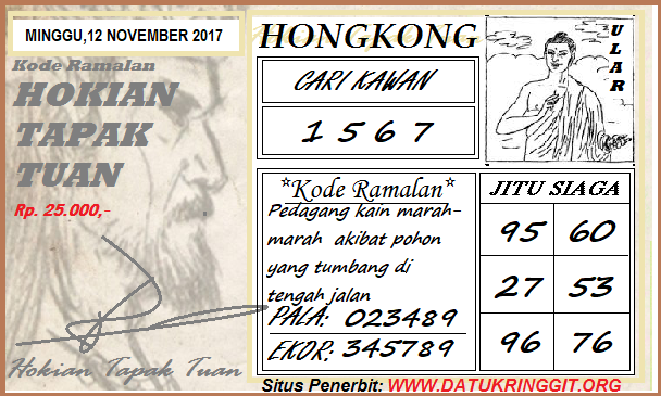 Syair HK Minggu 12112017 Syair SGP HK