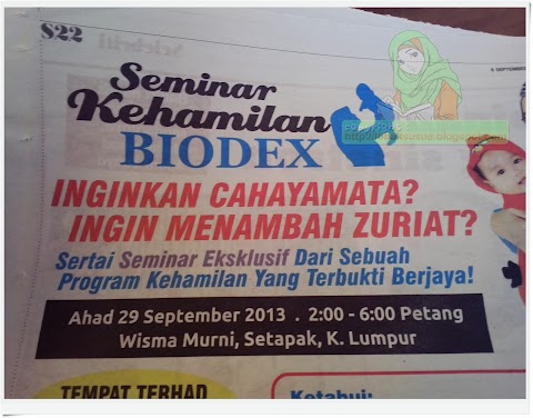 Seminar Kehamilan Biodex.. jom join :)