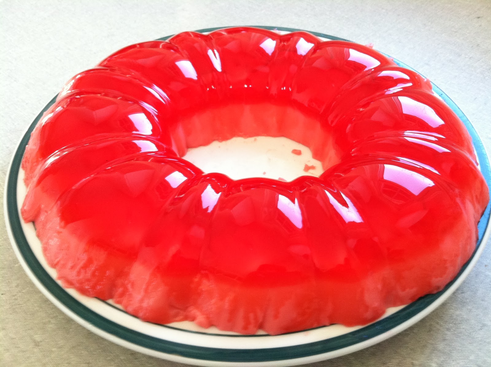 London Calling Strawberry Cream Jello mold