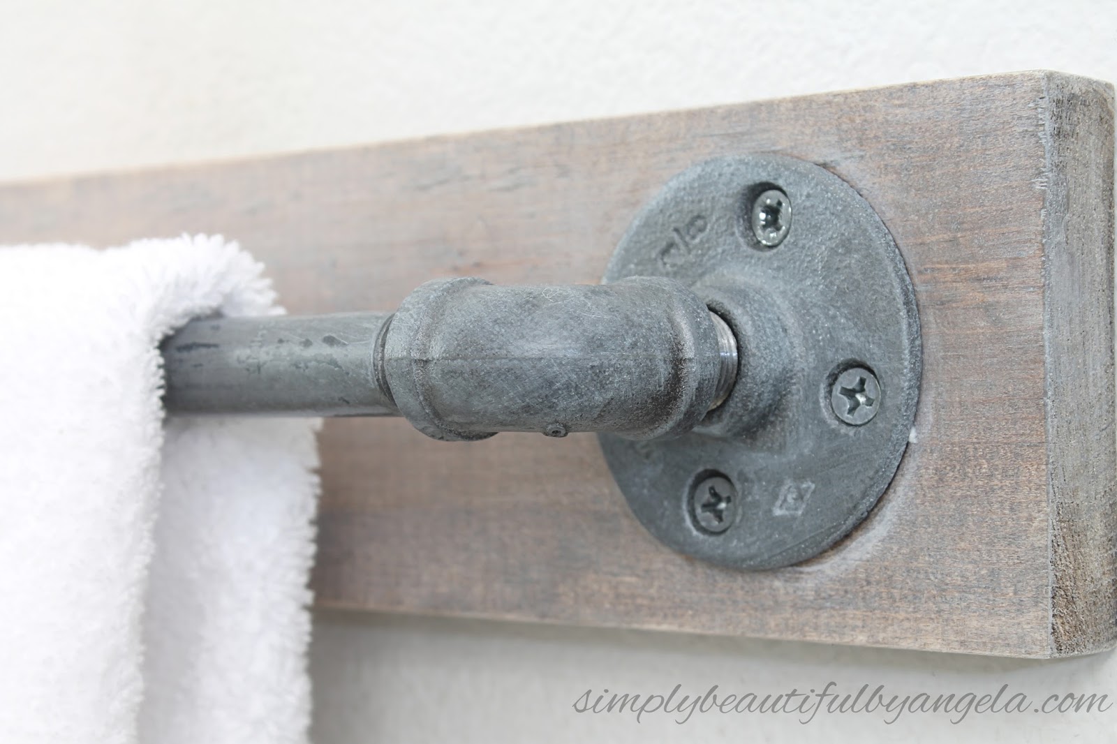 DIY Industrial Pipe Towel Bar