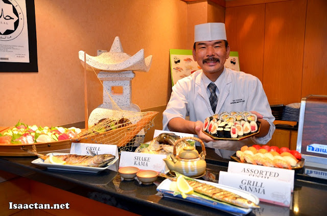 Japanese Master Chef Eiji Tokuda posing for the camera
