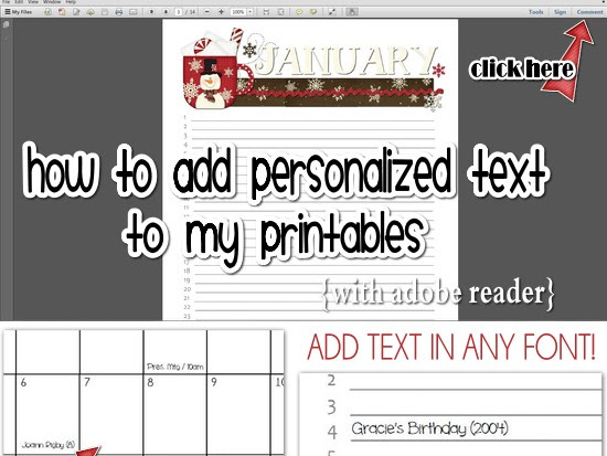 How to Add Personalized Text to My Printables!